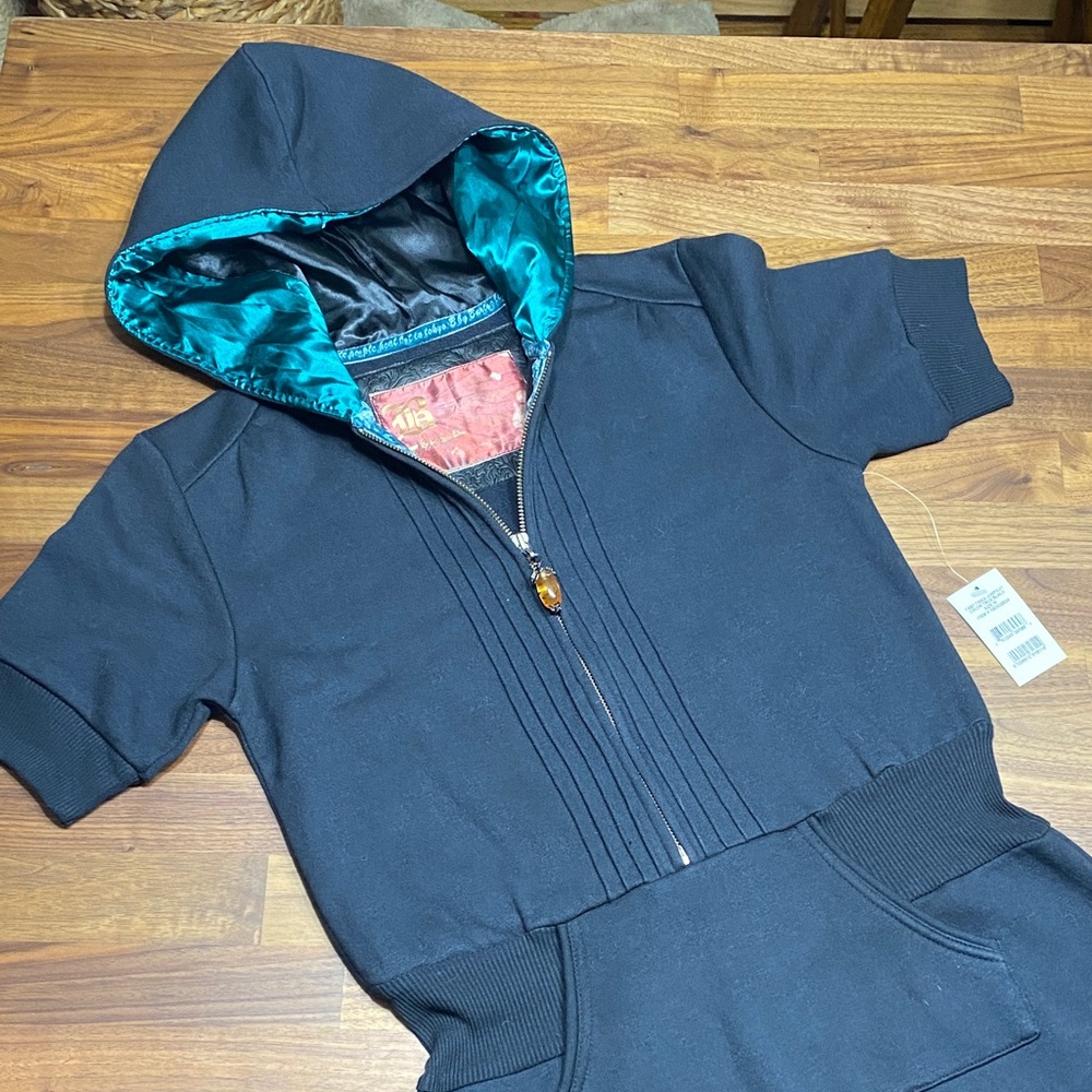 Burton Fast Times Casual Jogger Black Jumpsuit with Teal Satin Lining